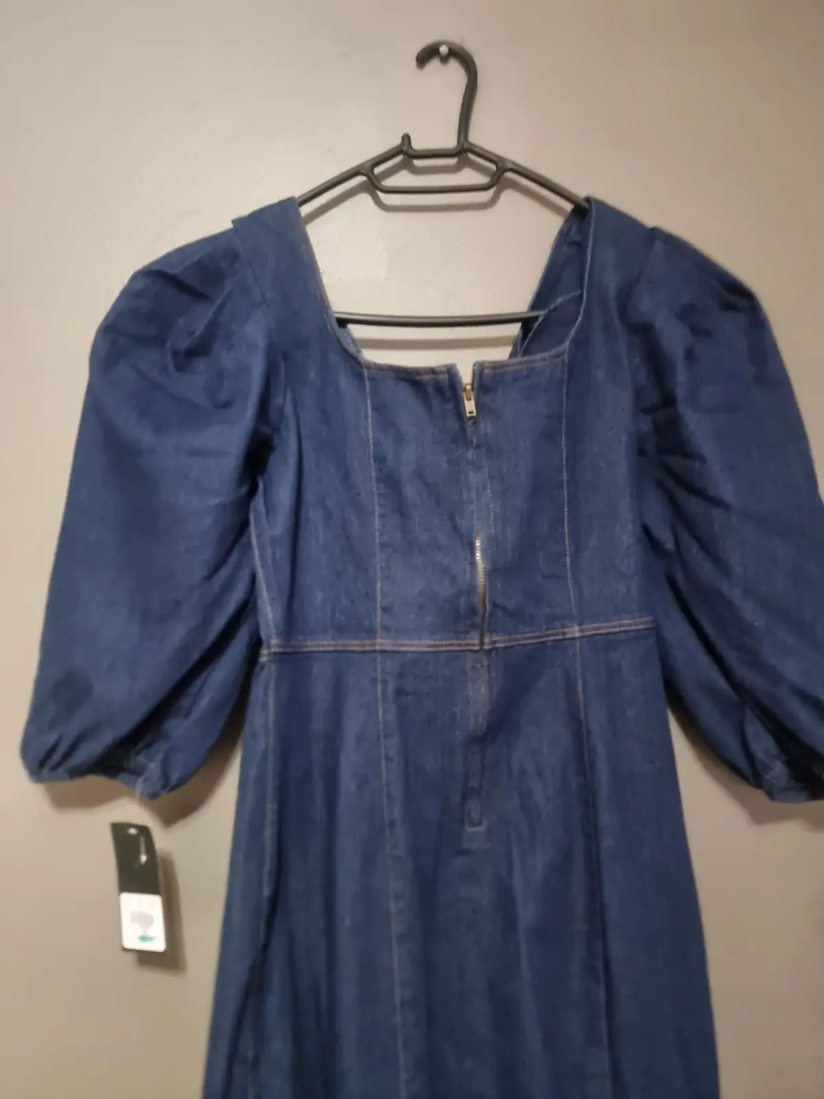Identity Denim Puff Sleeve Mini Dress