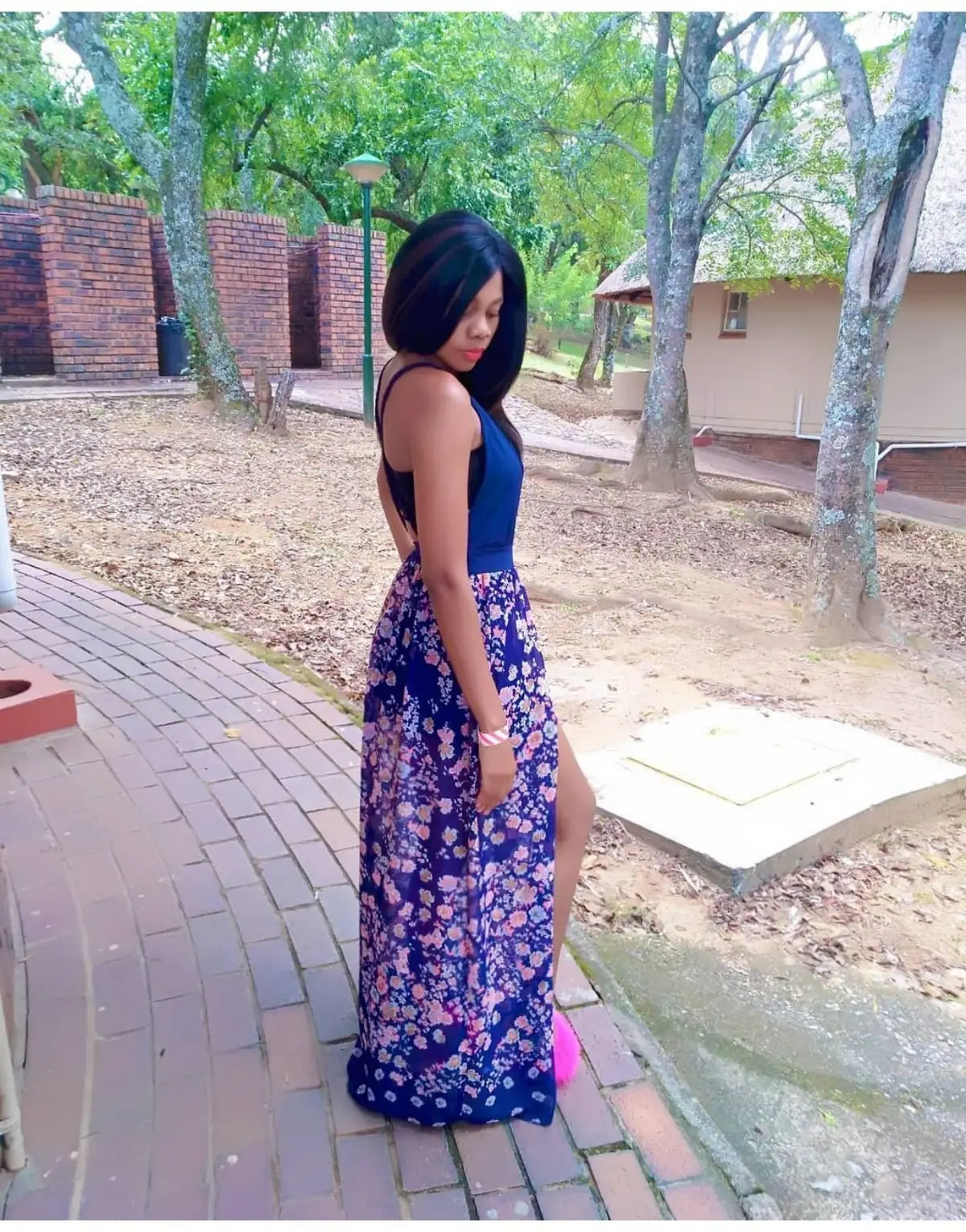 YDE Blue Floral Maxi Dress