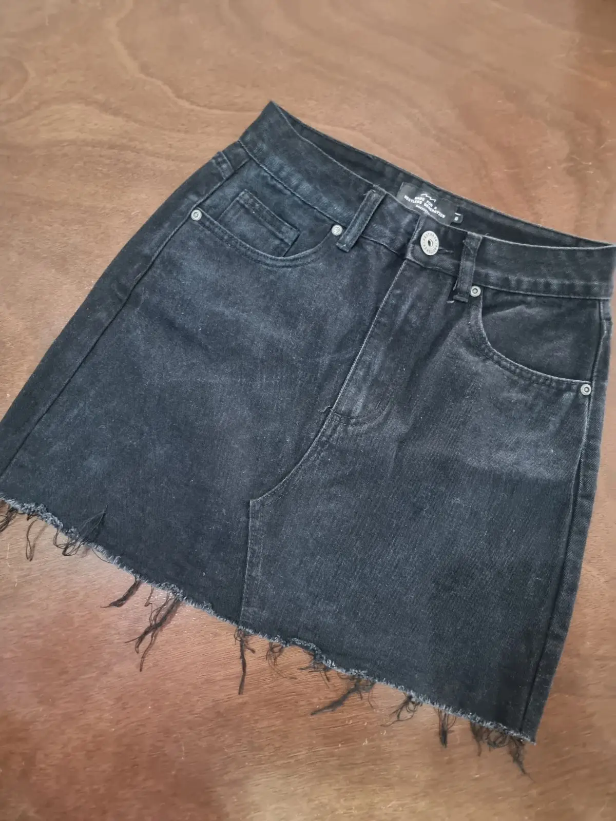Factorie Black Denim Skirt