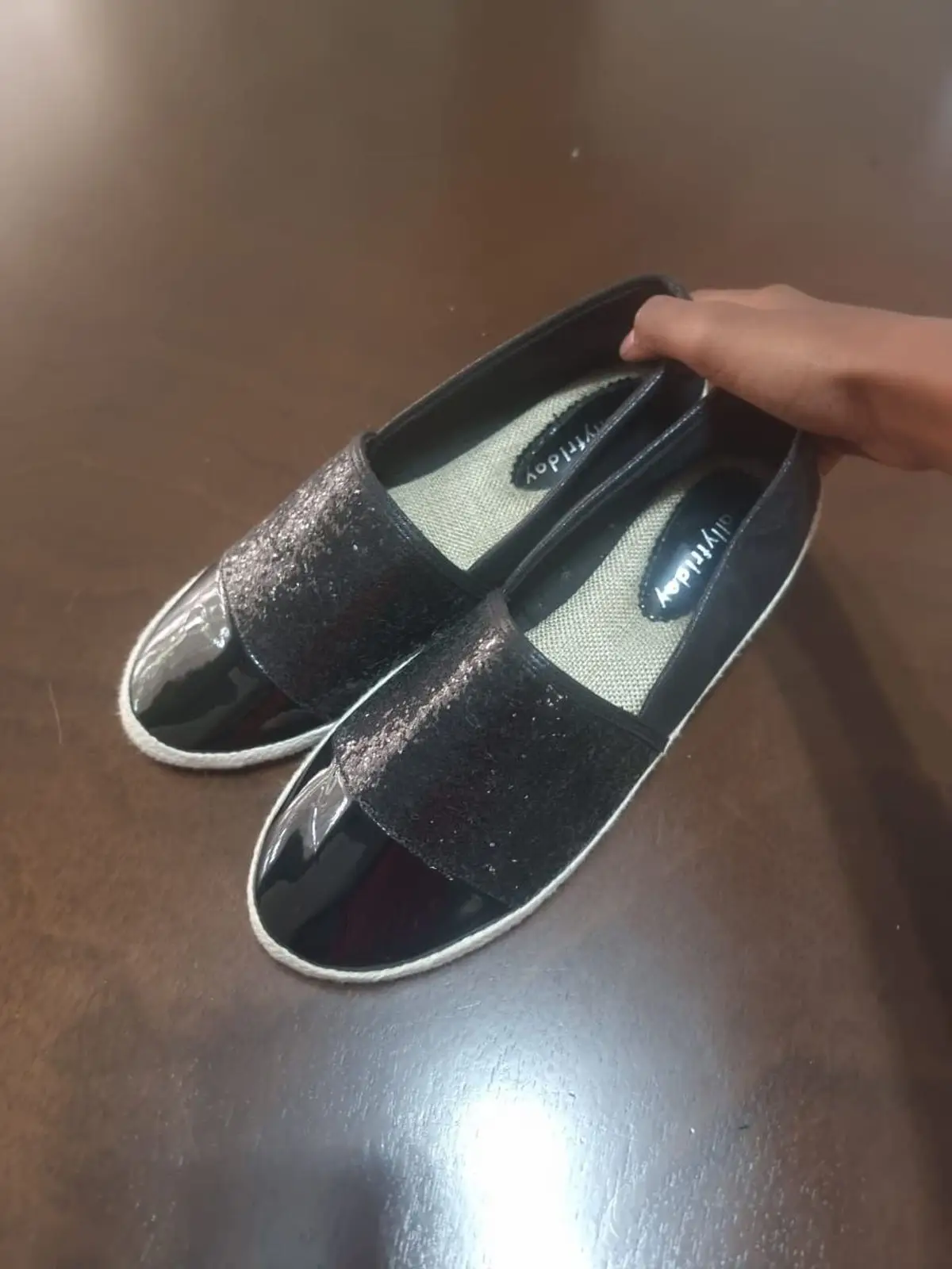 Allyfriday Black Slip-On Shoes