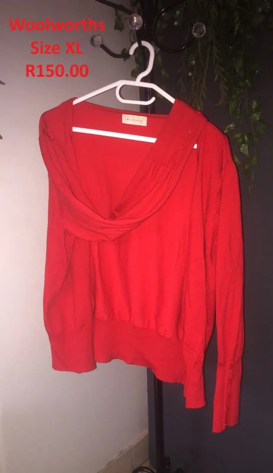 Woolworths Red Knit Long-Sleeve Top