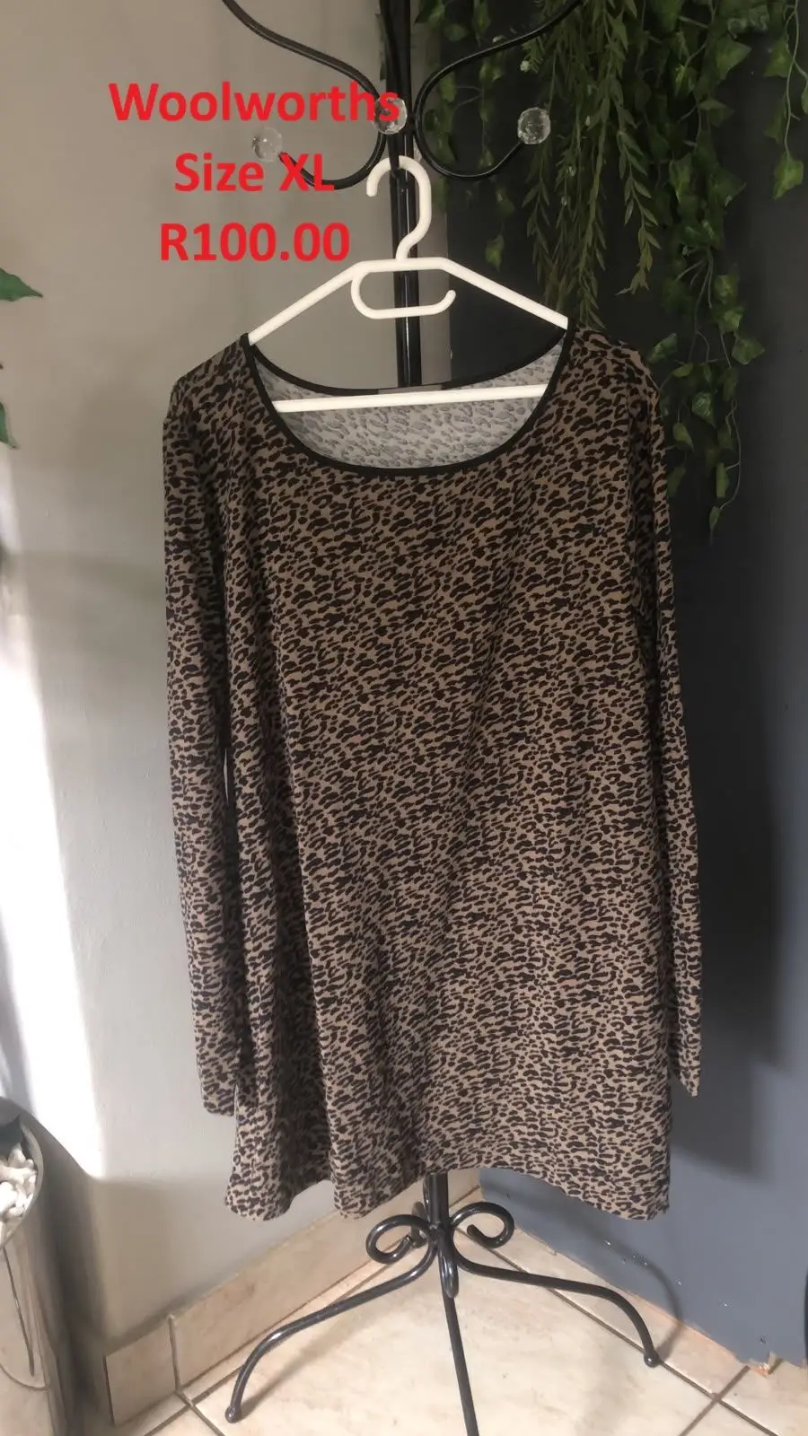 Woolworths Leopard Print Long Sleeve Top