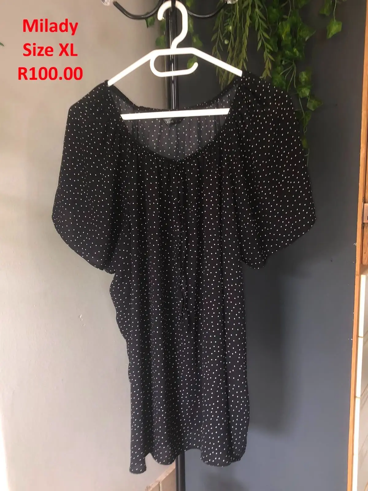 Miladys Black Polka Dot Top