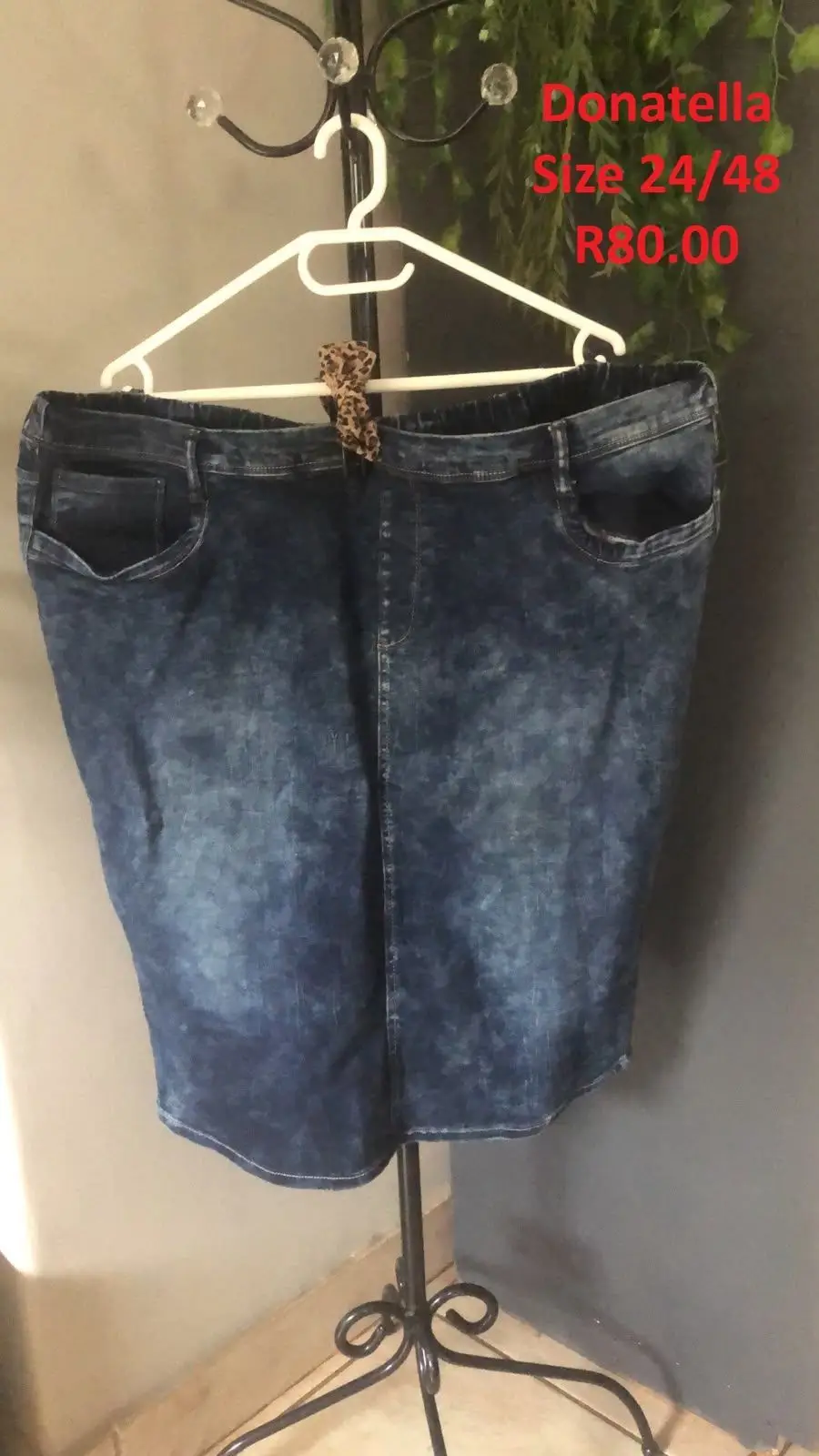 Jet Donatella Acid Wash Denim Skirt Size 48