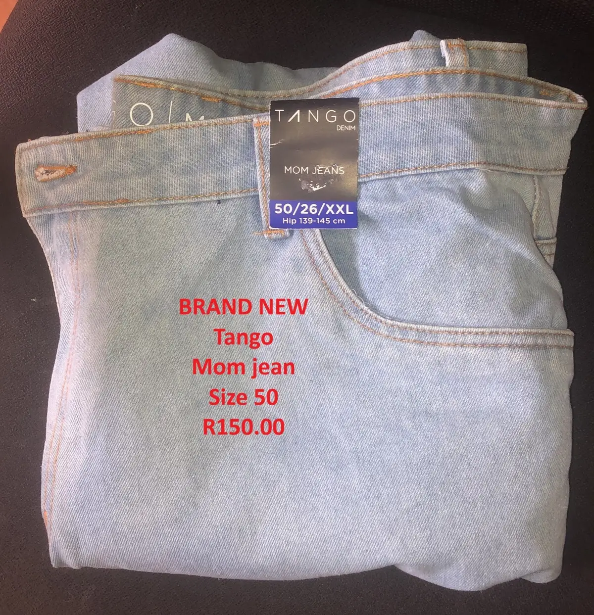 Ackermans Tango Denim Mom Jeans Light Wash Size 50 New
