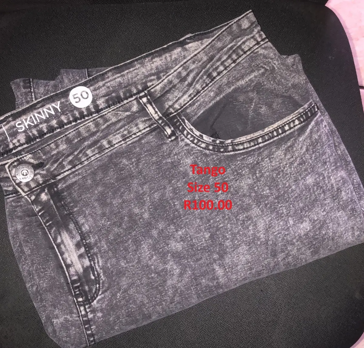 Ackermans Skinny Acid Wash Jeans Grey Size 50