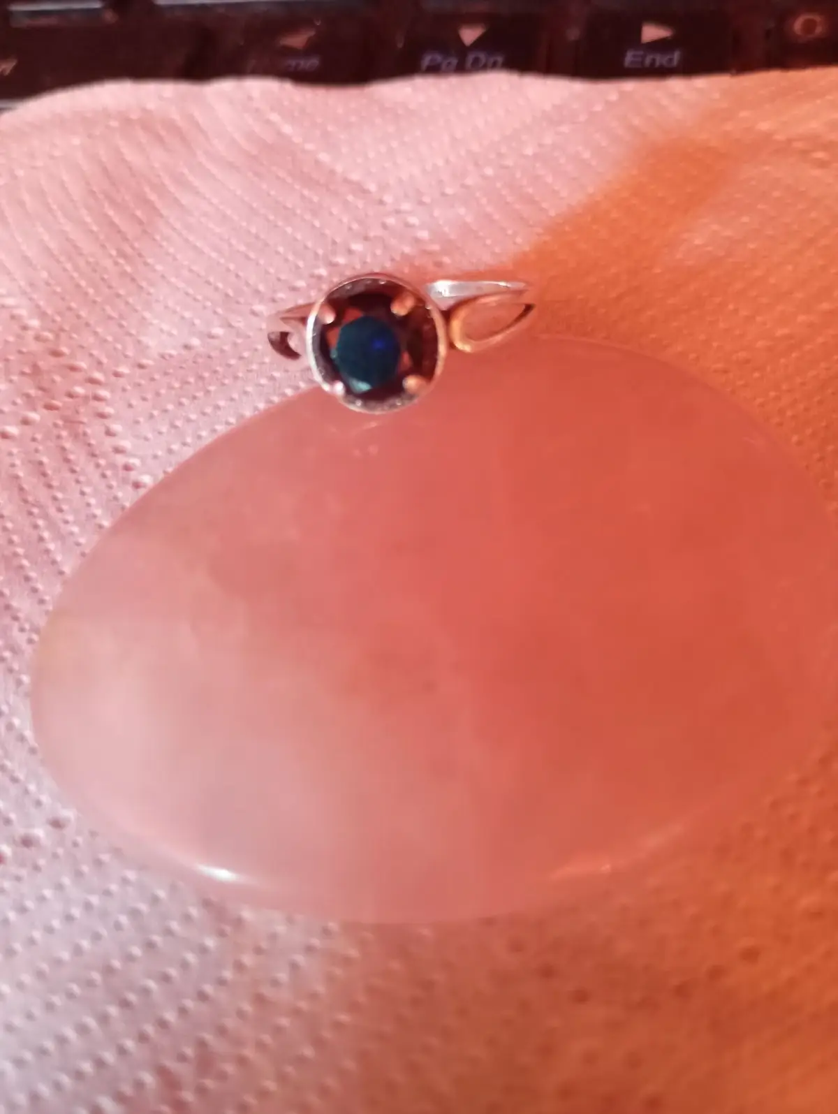 Silver Ring with Dark Stone