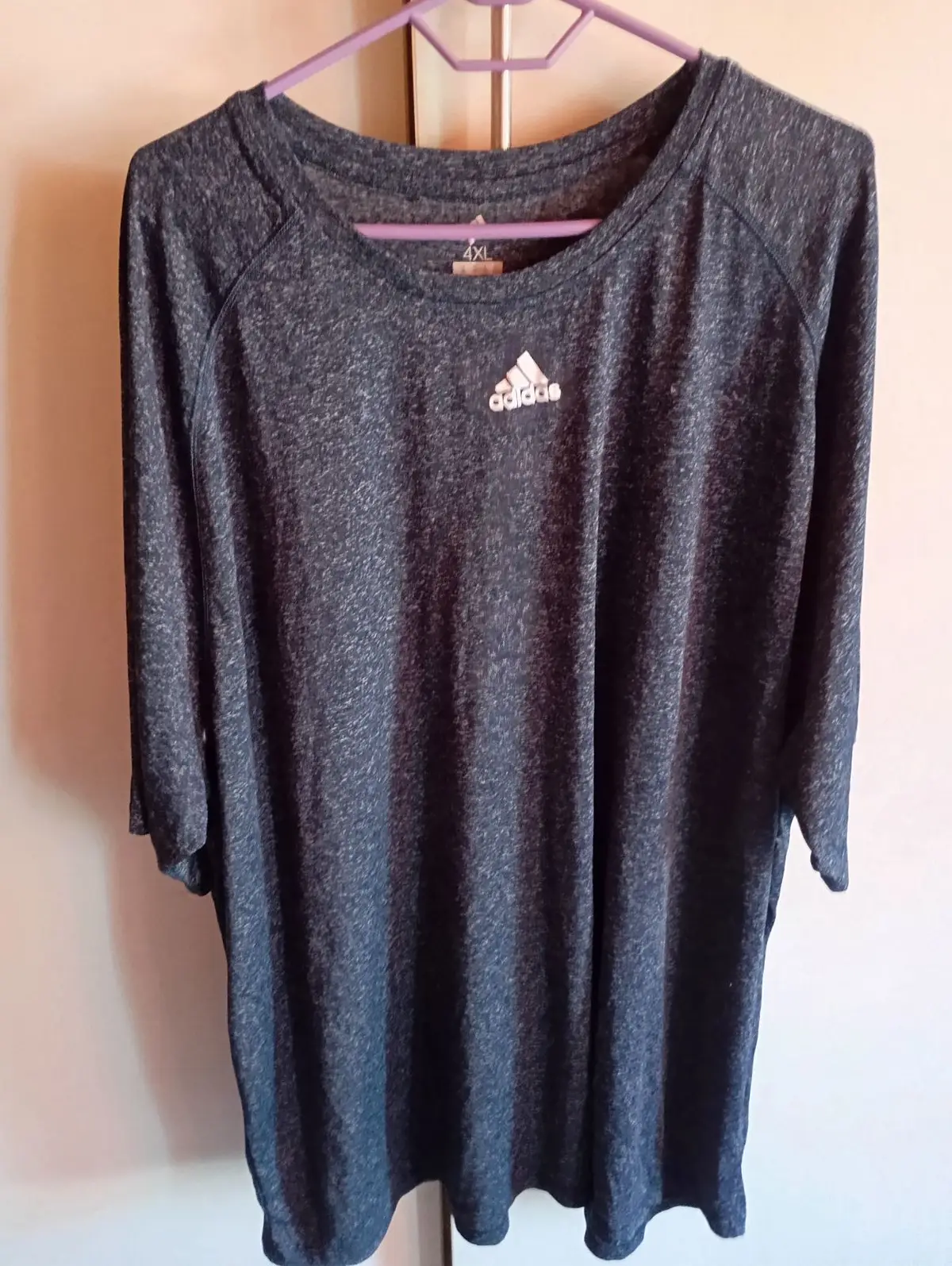 Adidas Grey Marled Long Sleeve T-Shirt
