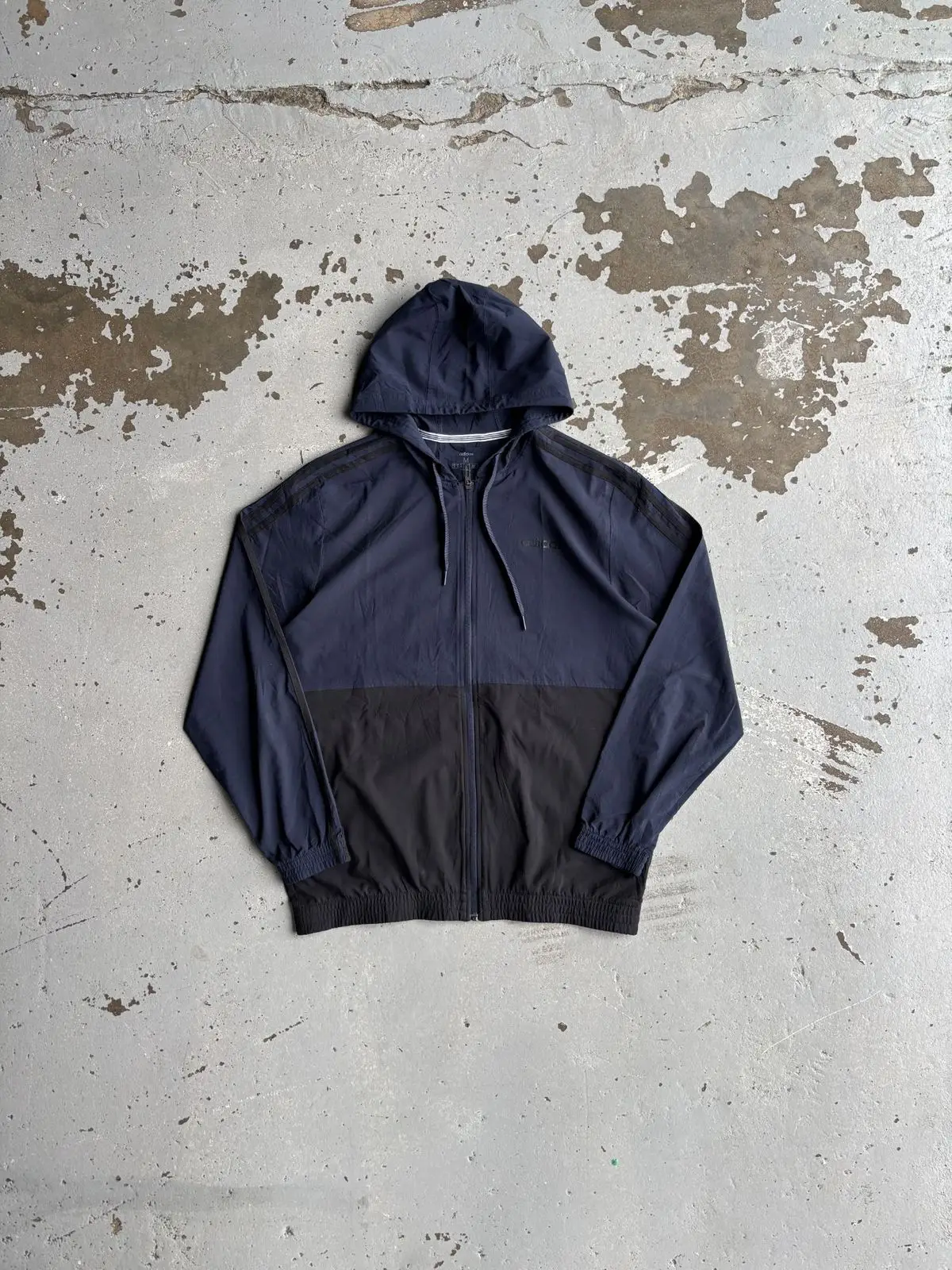 Adidas Navy and Black Windbreaker Jacket