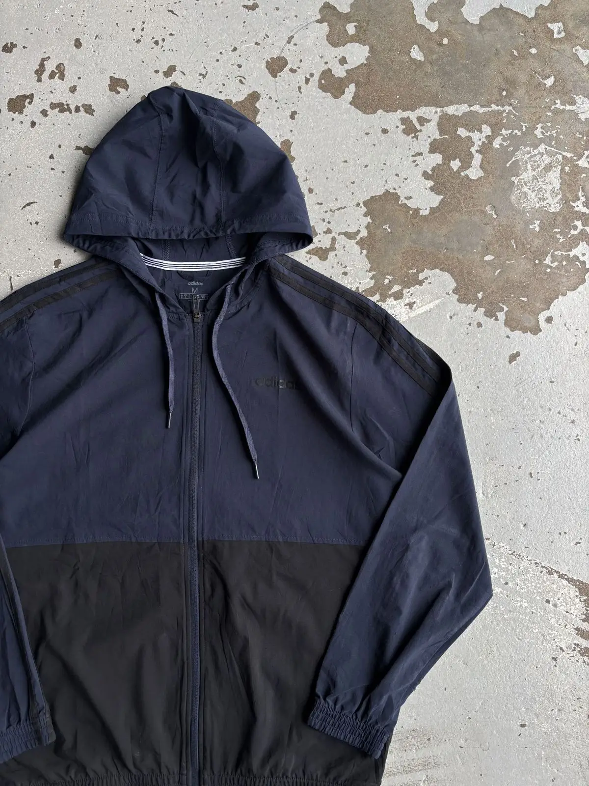 Adidas Navy and Black Windbreaker Jacket