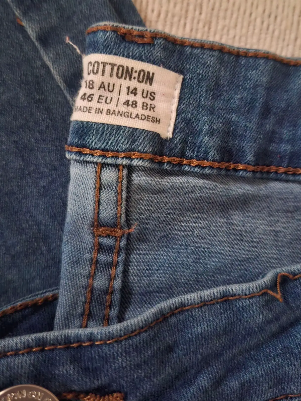 Cotton On Blue Denim Jeans Size 14 US