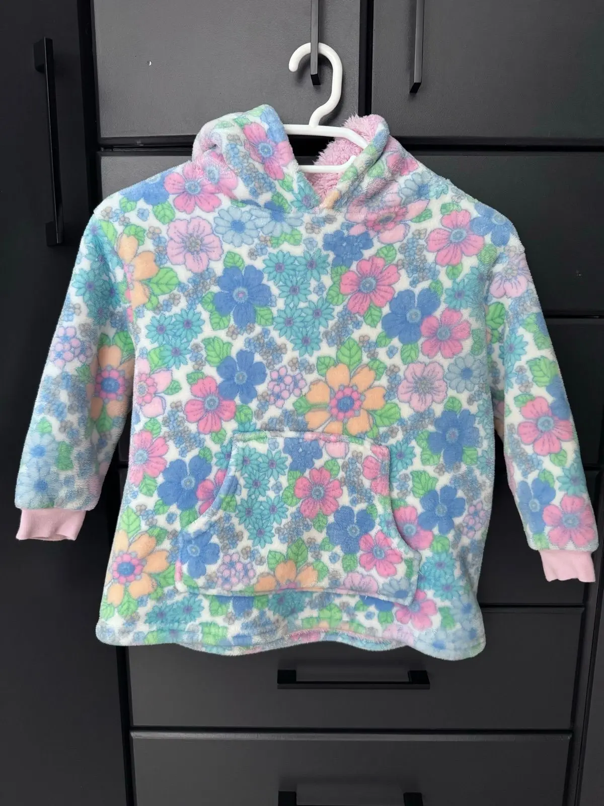 Cotton On Floral Fluffy Fleece Hoodie