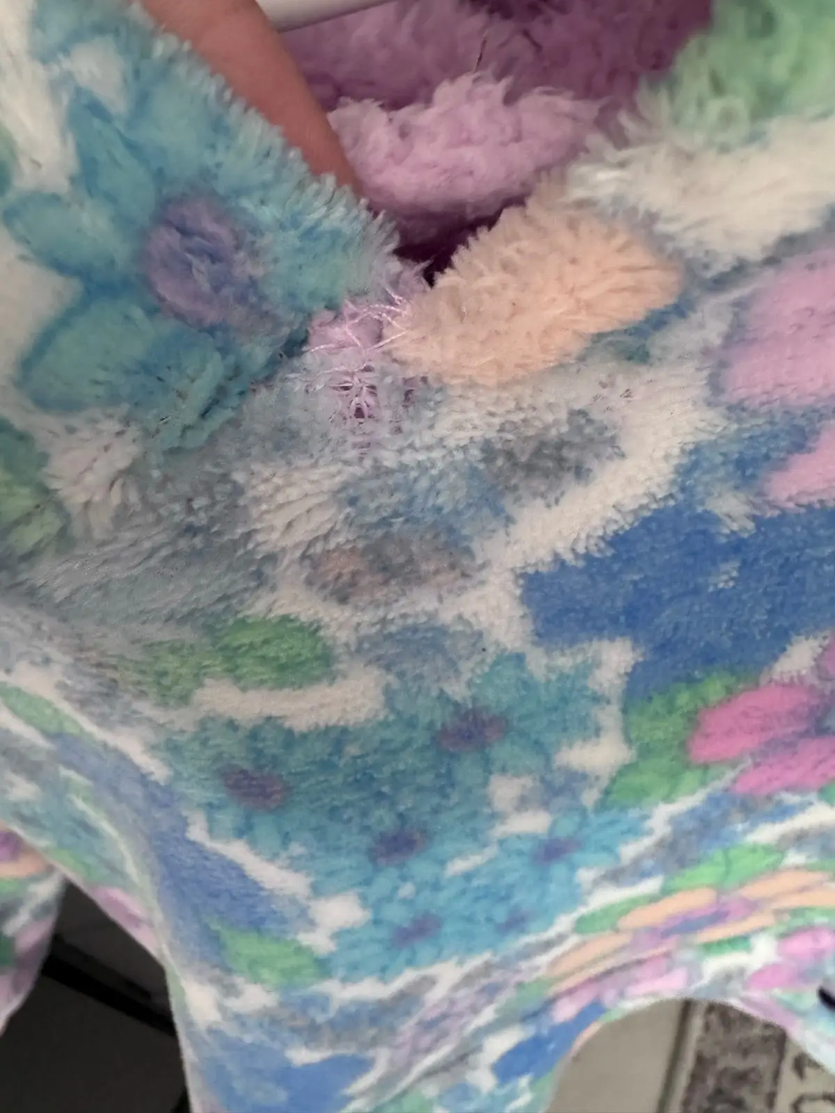 Cotton On Floral Fluffy Fleece Hoodie