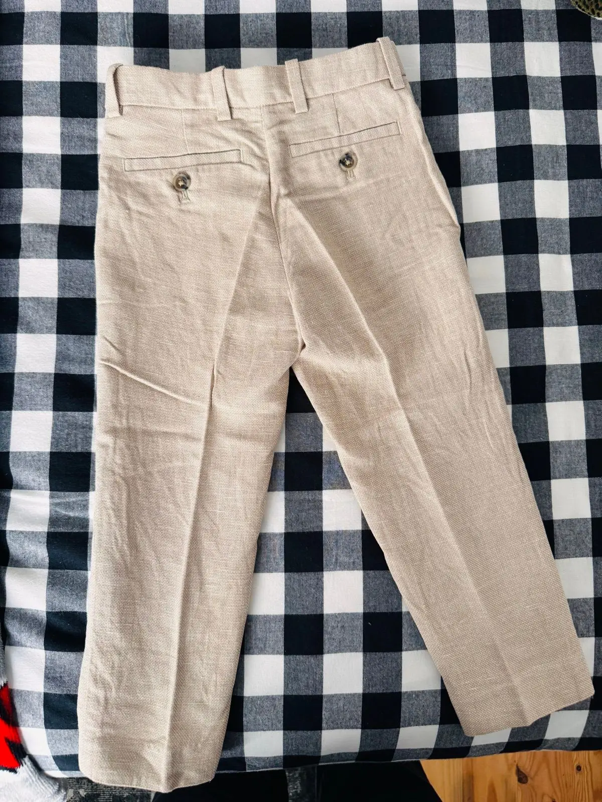 H&M Beige Linen Trousers 2-3 Years