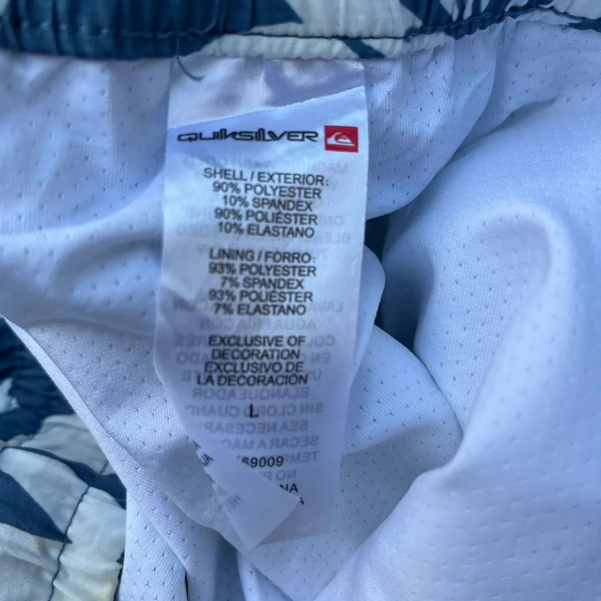 Quiksilver Blue Floral Swim Shorts