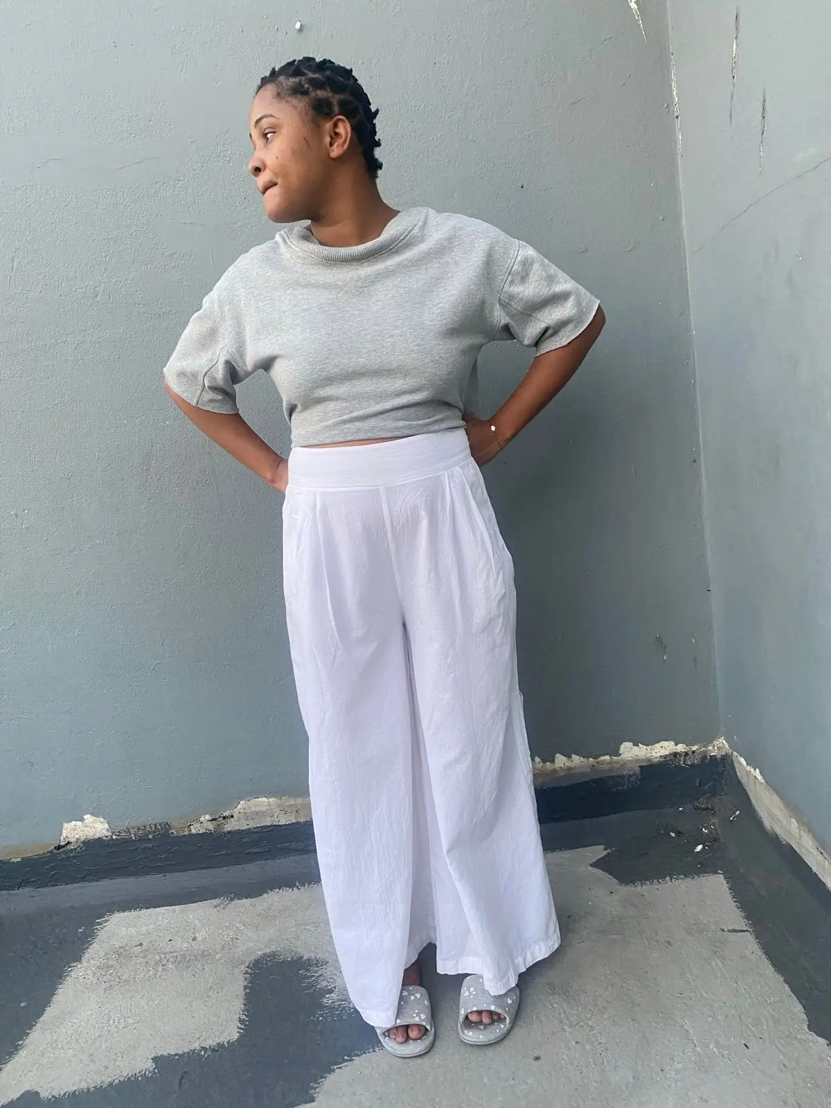 Grey Short Sleeve Sweatshirt
