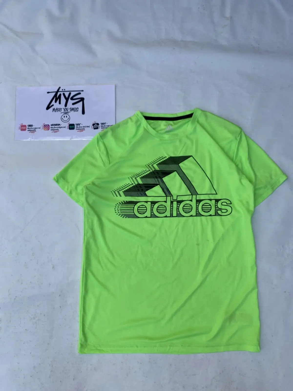 Adidas Neon Green Graphic T-Shirt