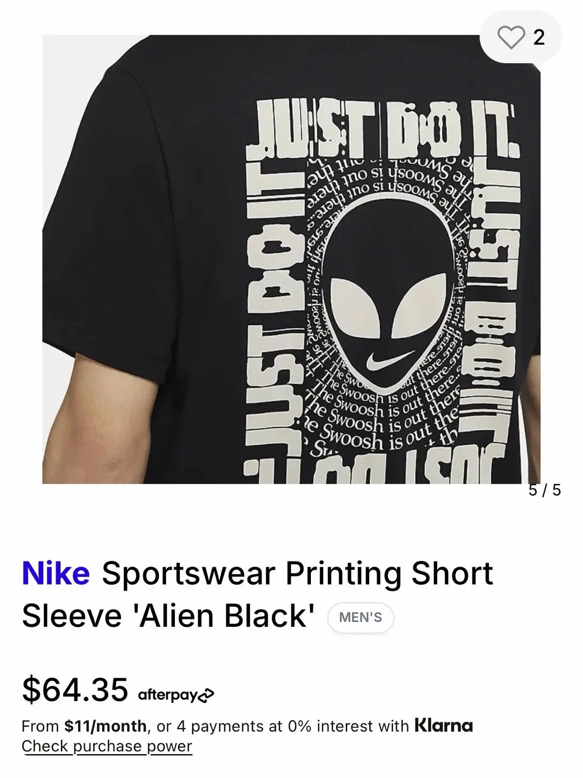 Nike Alien Graphic Black T-Shirt