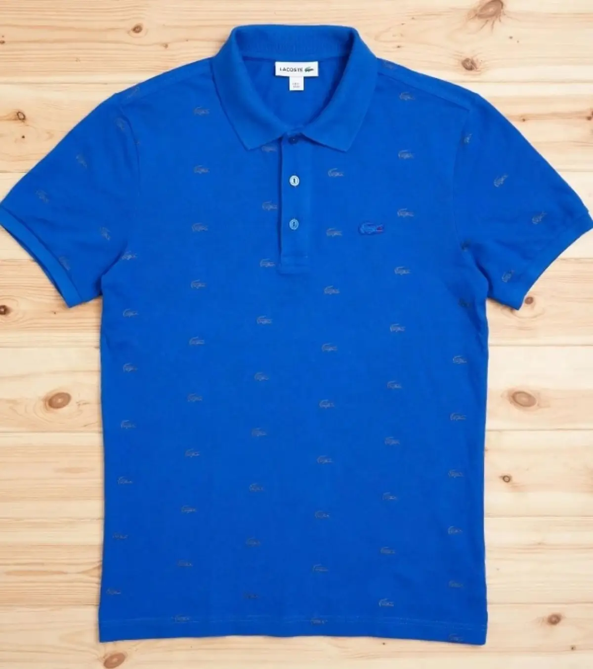 Lacoste Blue All-Over Print Polo Shirt