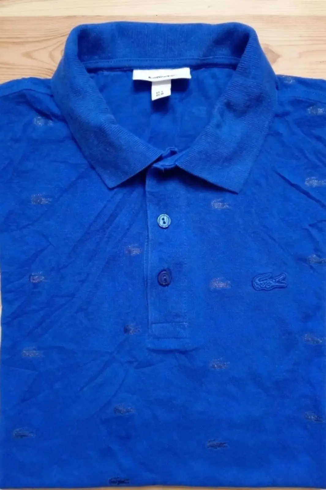 Lacoste Blue All-Over Print Polo Shirt