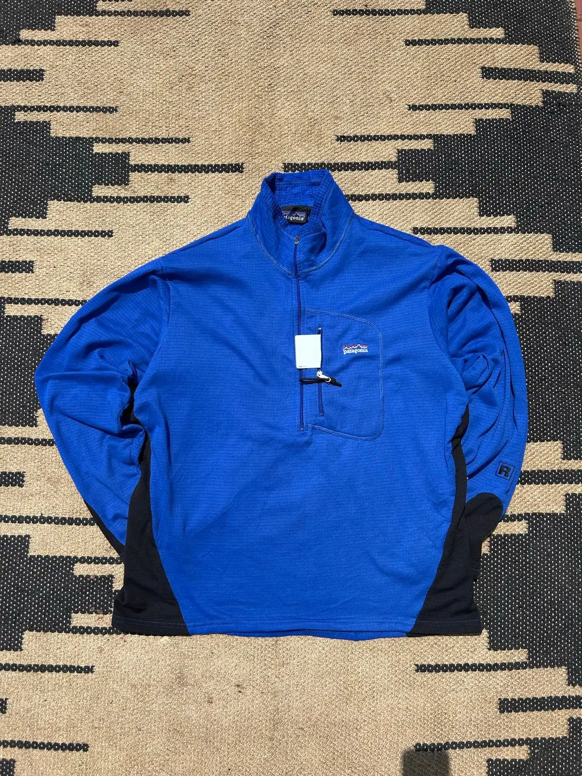 Patagonia Blue Zip Neck Pullover