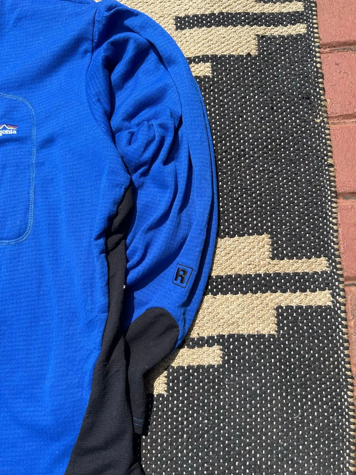Patagonia Blue Zip Neck Pullover
