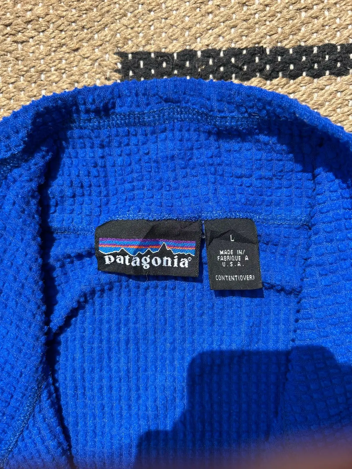 Patagonia Blue Zip Neck Pullover