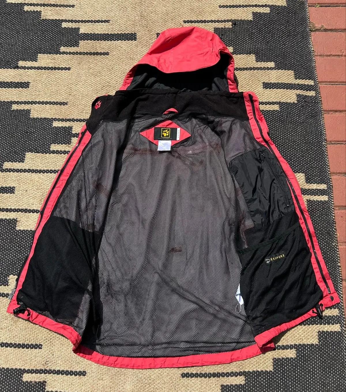 Jack Wolfskin Red Waterproof Hooded Jacket
