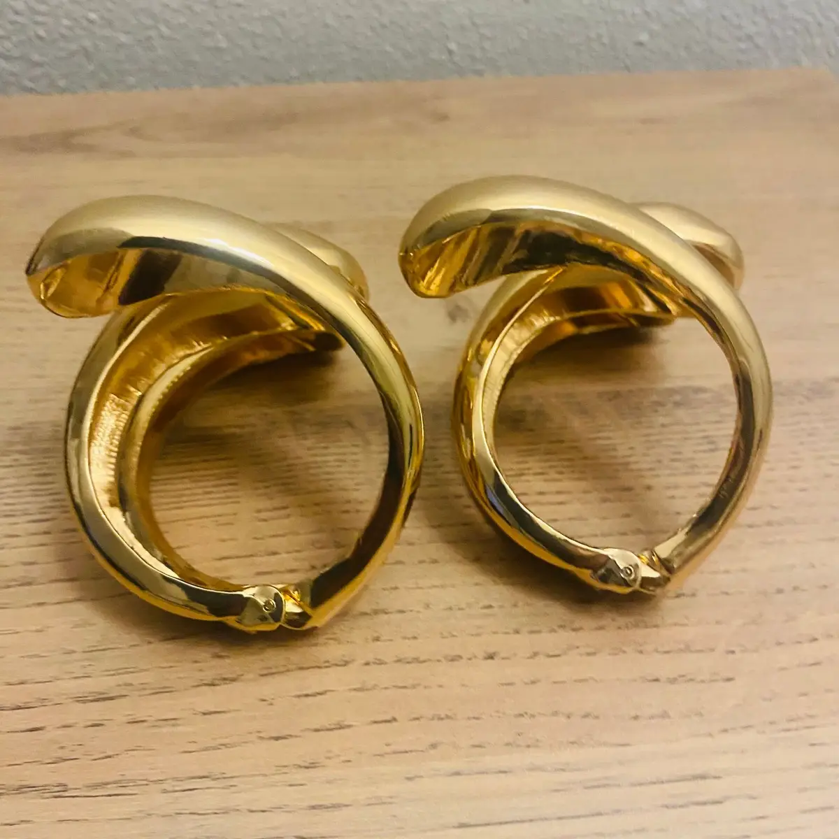 Chunky Gold Coiled Statement Bangle