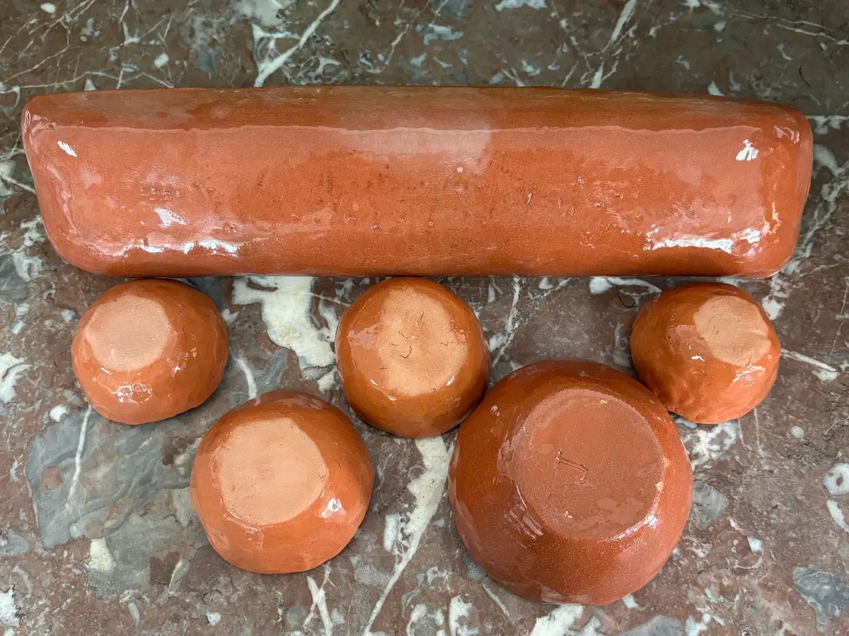 Handmade Ceramic Serving Tray Set with Bowls