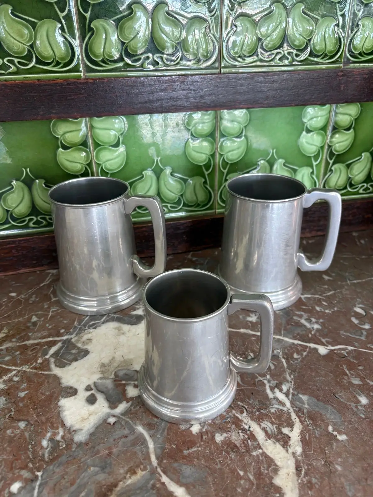 Vintage Metal Pewter Mug Tankard