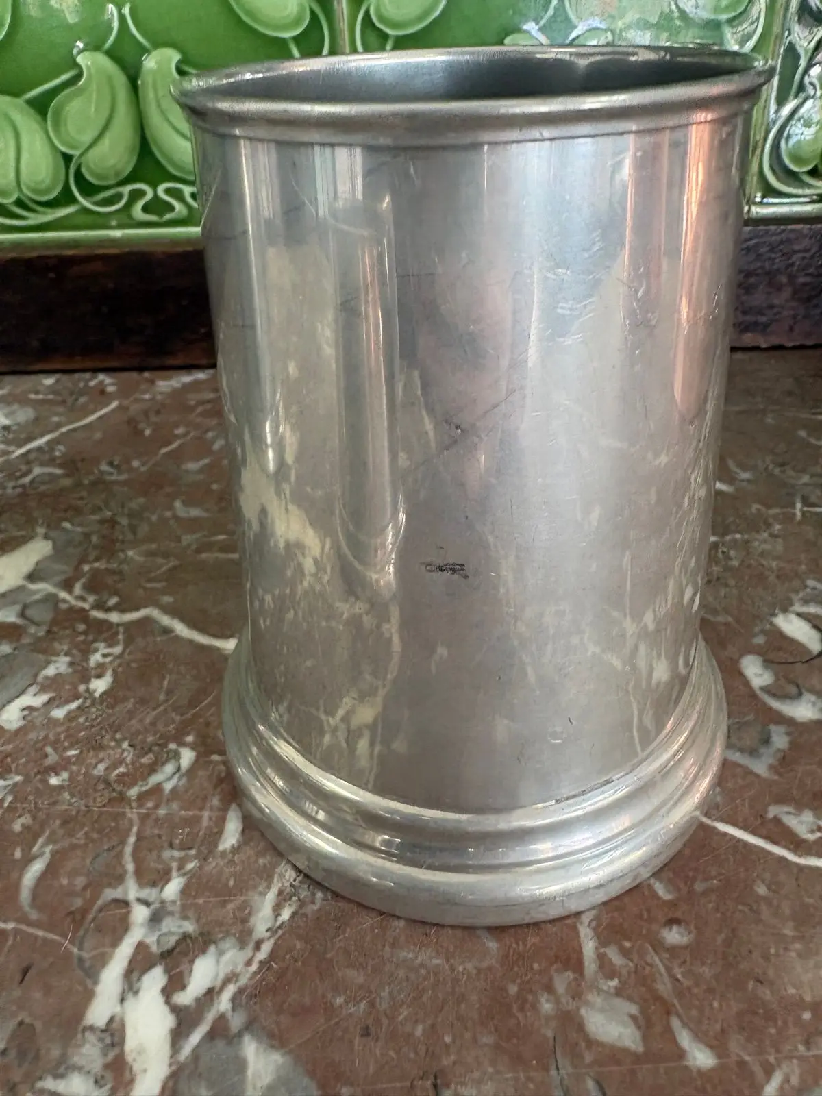 Vintage Metal Pewter Mug Tankard