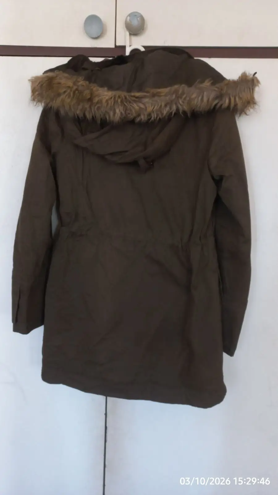 Zara Brown Hooded Parka Coat