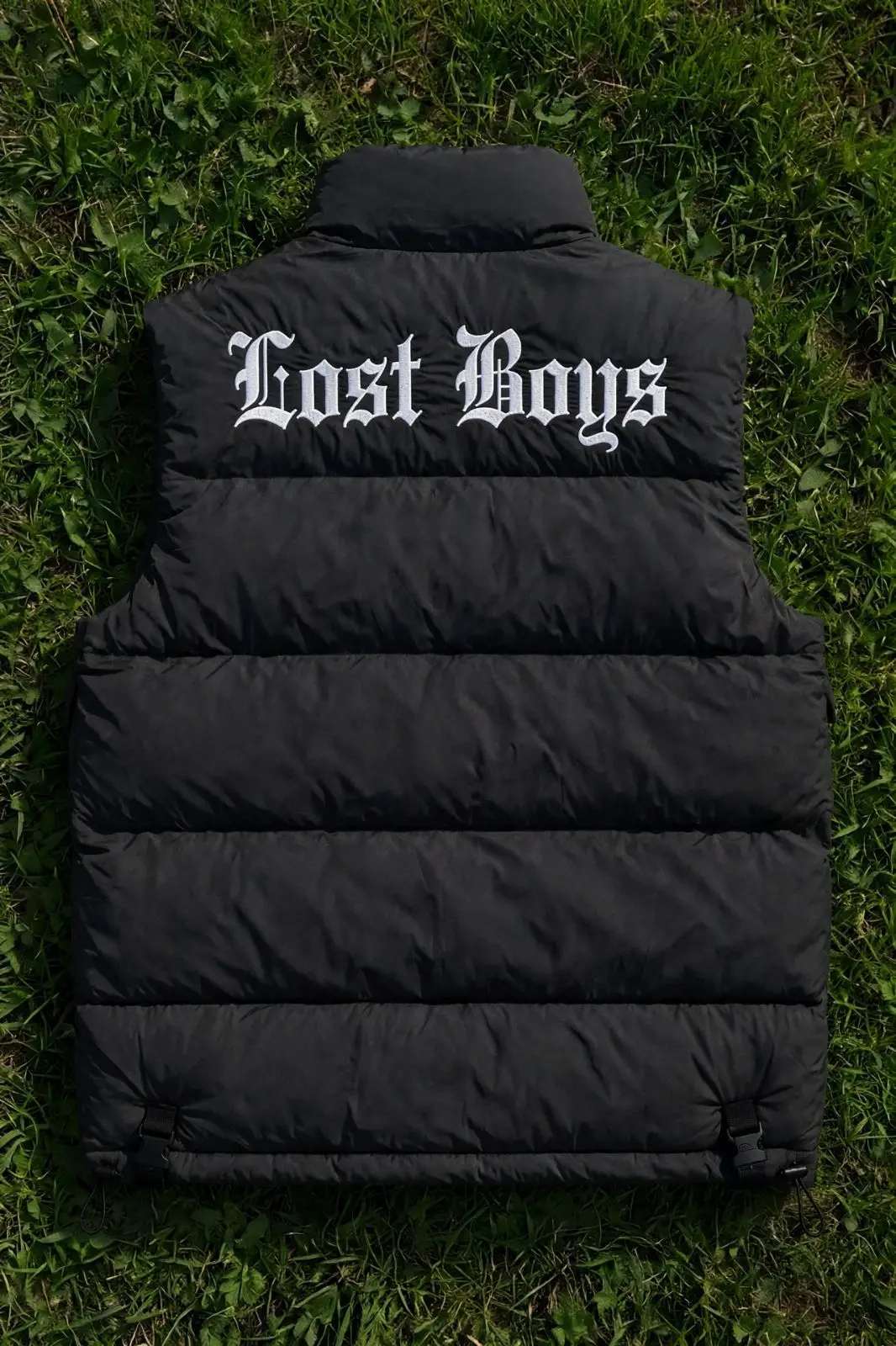 Black Puffer Vest with Cargo Pockets