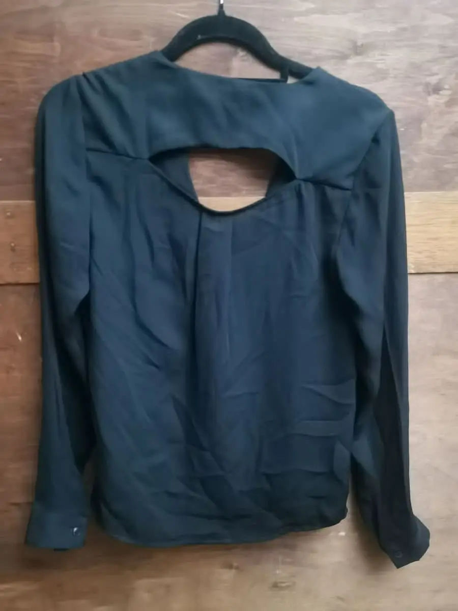 Guess Black Long Sleeve Blouse