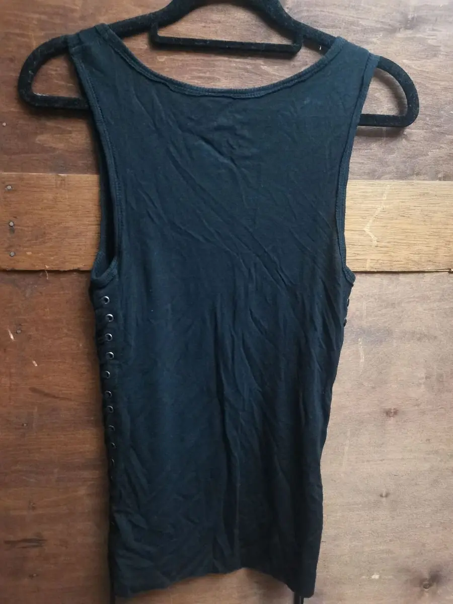 Guess Los Angeles Black Laced Tank Top