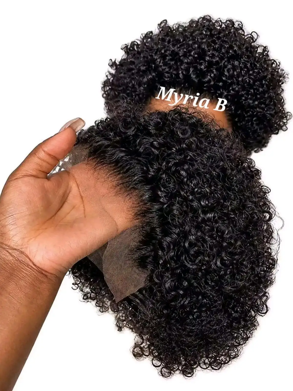 Curly Lace Front Wig Short Black