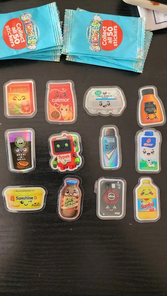 Checkers Stickers x 12
