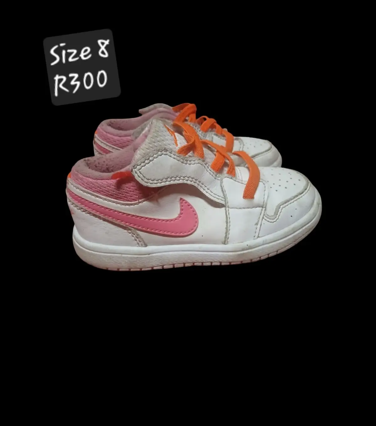 Nike Kids Sneakers White and Pink Size 8