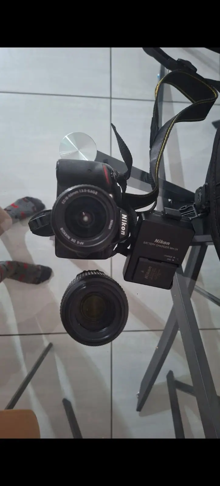 Nikon DSLR Camera Bundle with Two Lenses and Charger