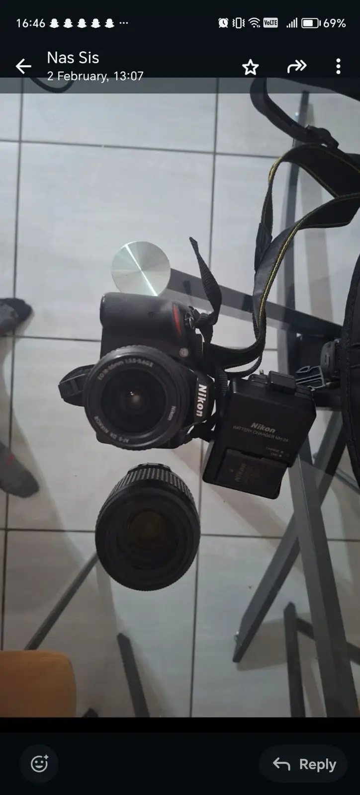 Nikon DSLR Camera Bundle with Two Lenses and Charger