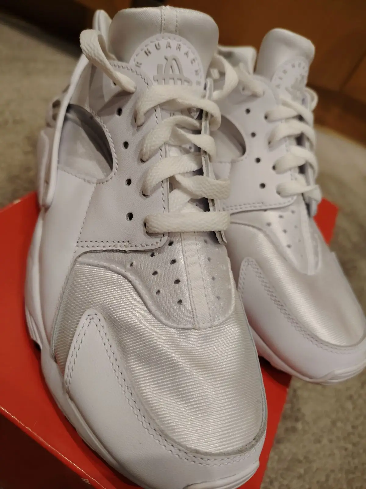 Nike Air Huarache Triple White Sneakers
