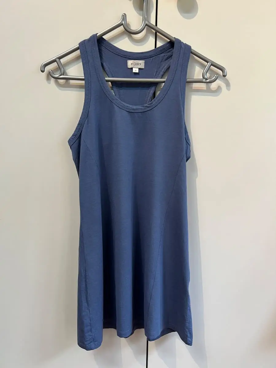 Poetry Blue Yoga Tank Top with Lotus Detail – Size 12