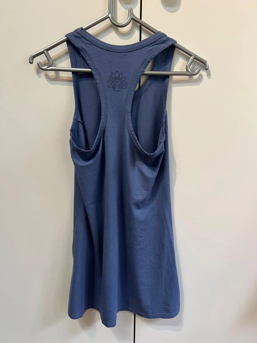 Poetry Blue Yoga Tank Top with Lotus Detail – Size 12