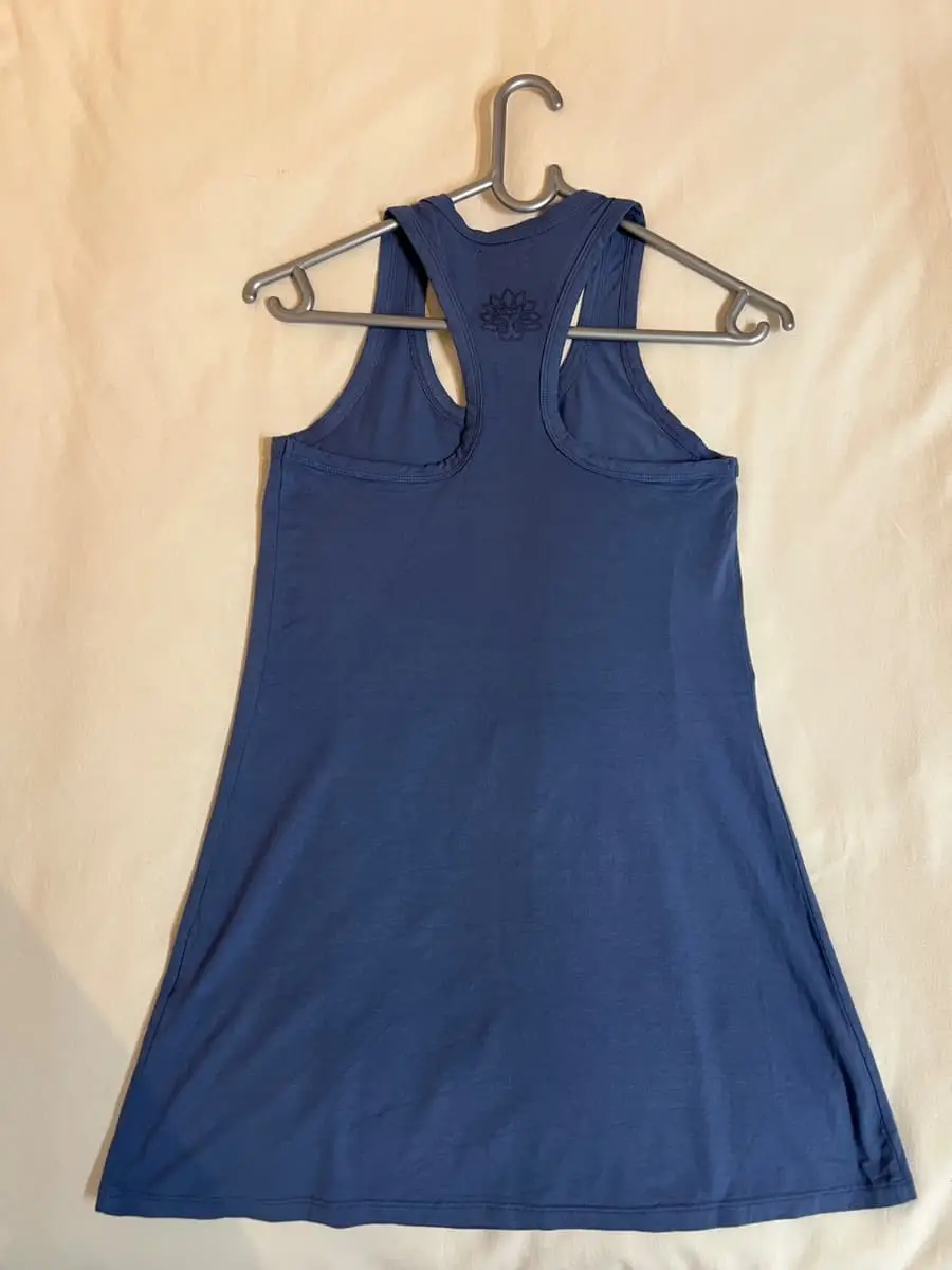 Poetry Blue Yoga Tank Top with Lotus Detail – Size 12