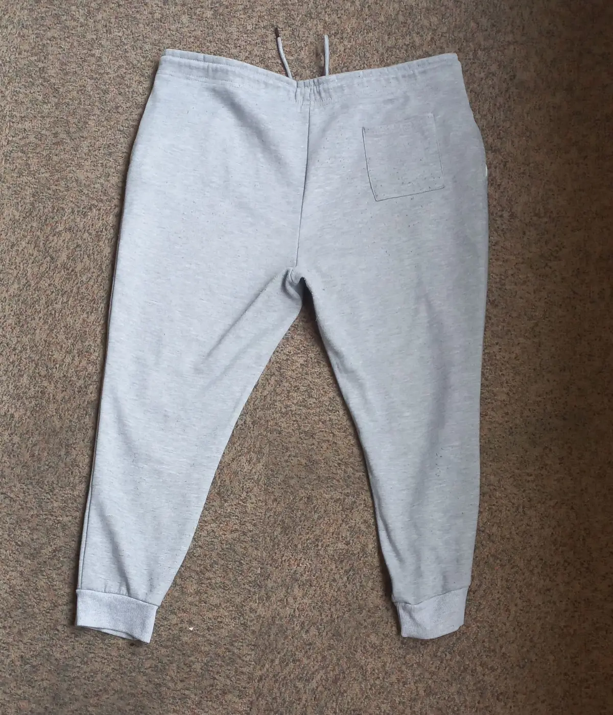 Grey Fleece Joggers with Drawstring Waist