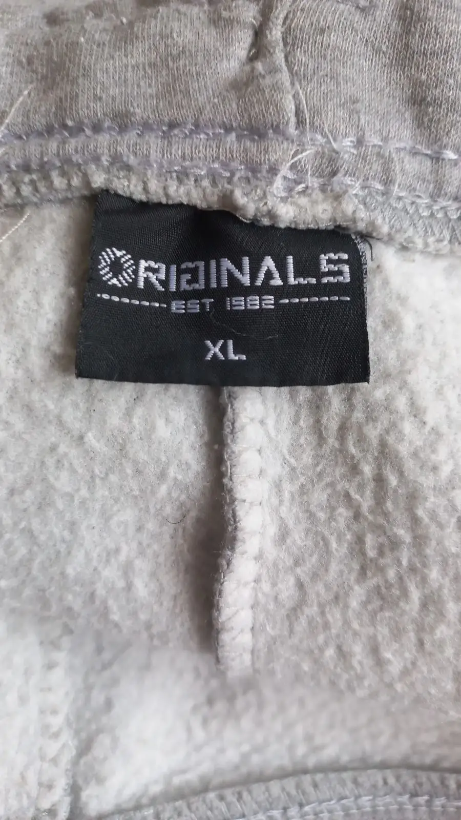 Grey Fleece Joggers with Drawstring Waist