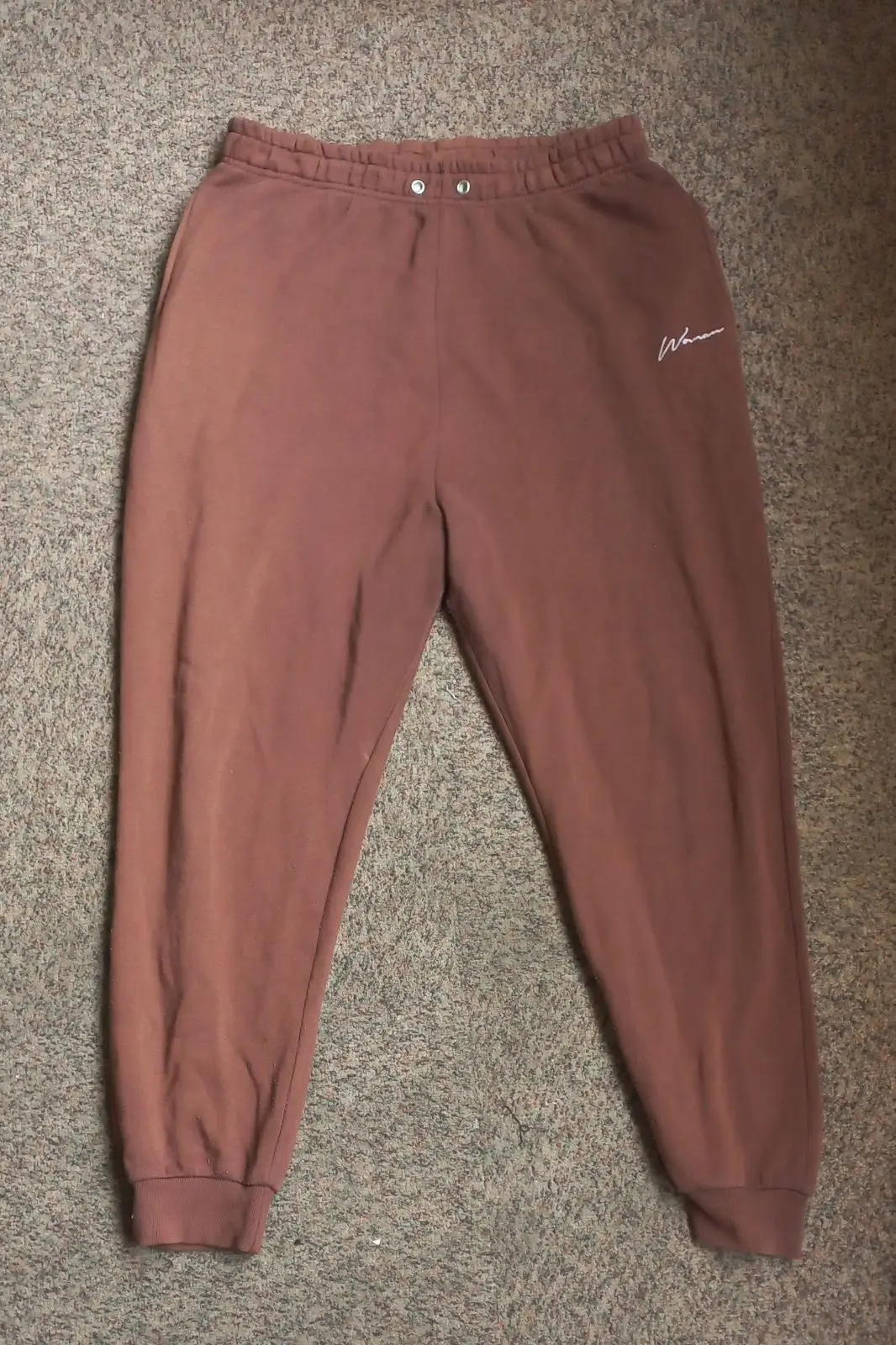 Brown Jogger Sweatpants with Cuffs