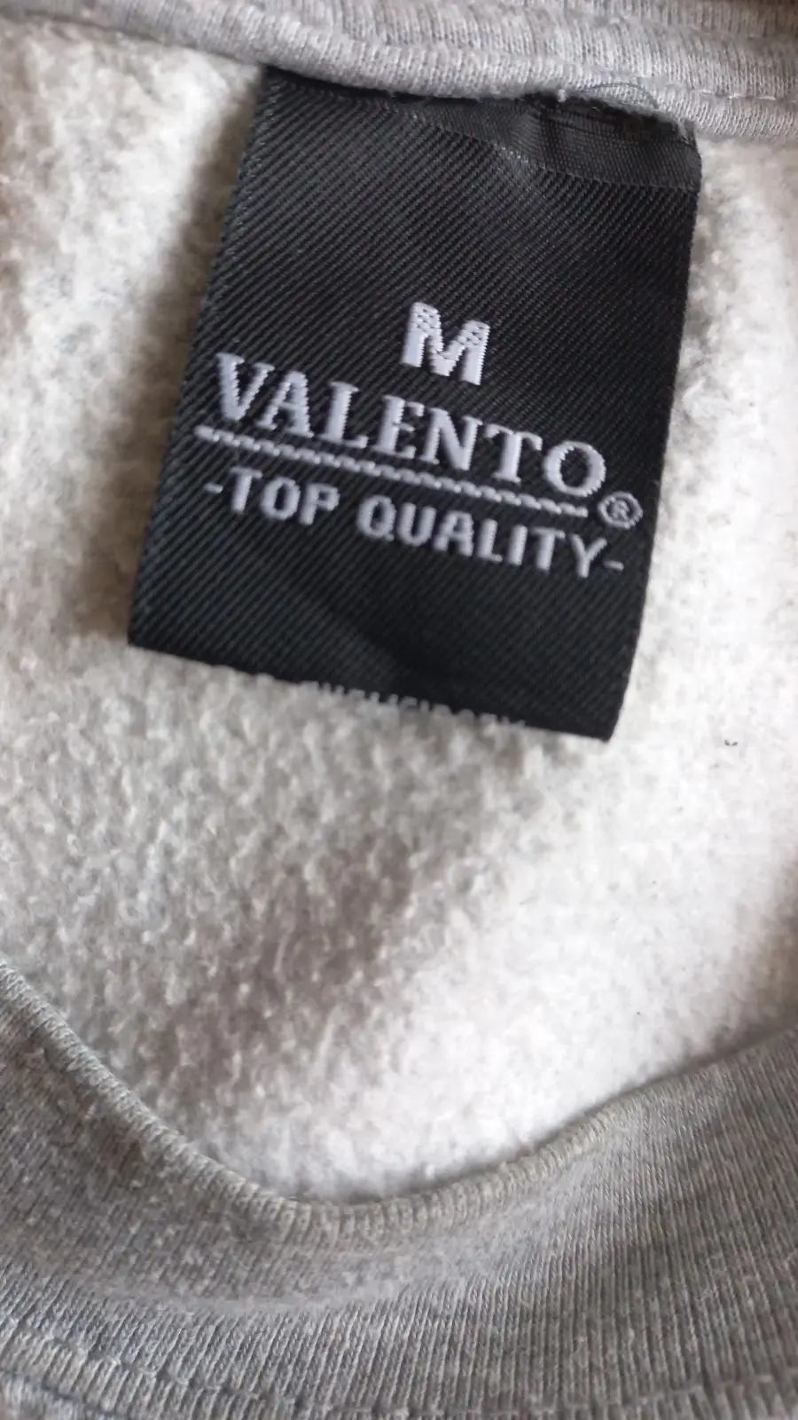Valento Grey Graphic Crewneck Sweatshirt Medium