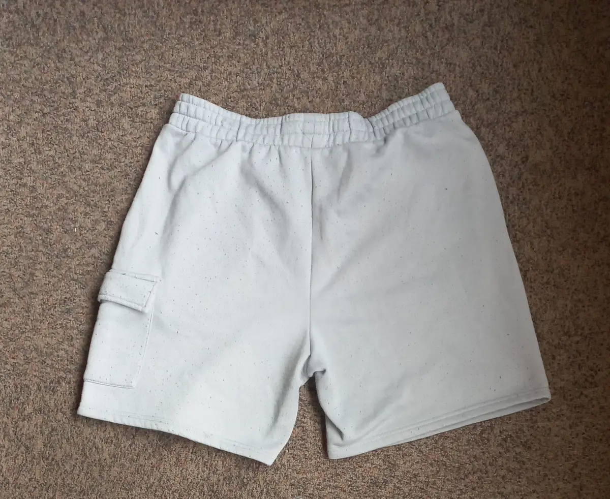 NASA Print Fleece Cargo Shorts Grey